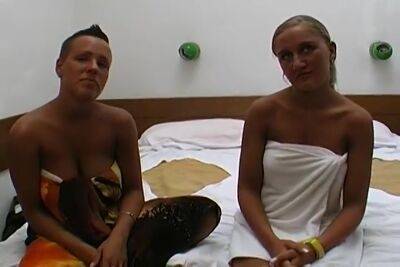 Super German Lesbians Playing With A Strapon In The Bedroom - upornia.com - Germany